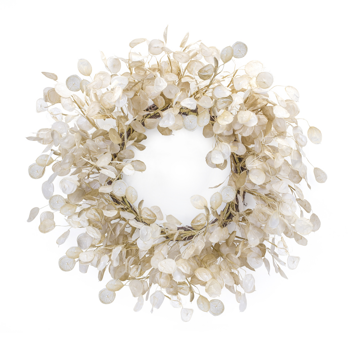 Silver Dollar Eucalyptus Wreath 33"D -Ship Only