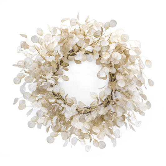 Silver Dollar Eucalyptus Wreath 33"D -Ship Only