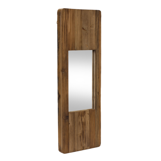 Mirror 10"L x 29"H Wood/Glass -Ship Only