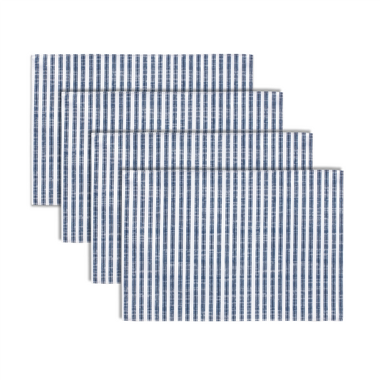 Blue and White Striped Dining Placemat (Set of 4) -Ship Only