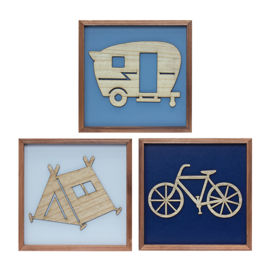 Wood Adventure Wall Frames (Set of 3) -Ship Only