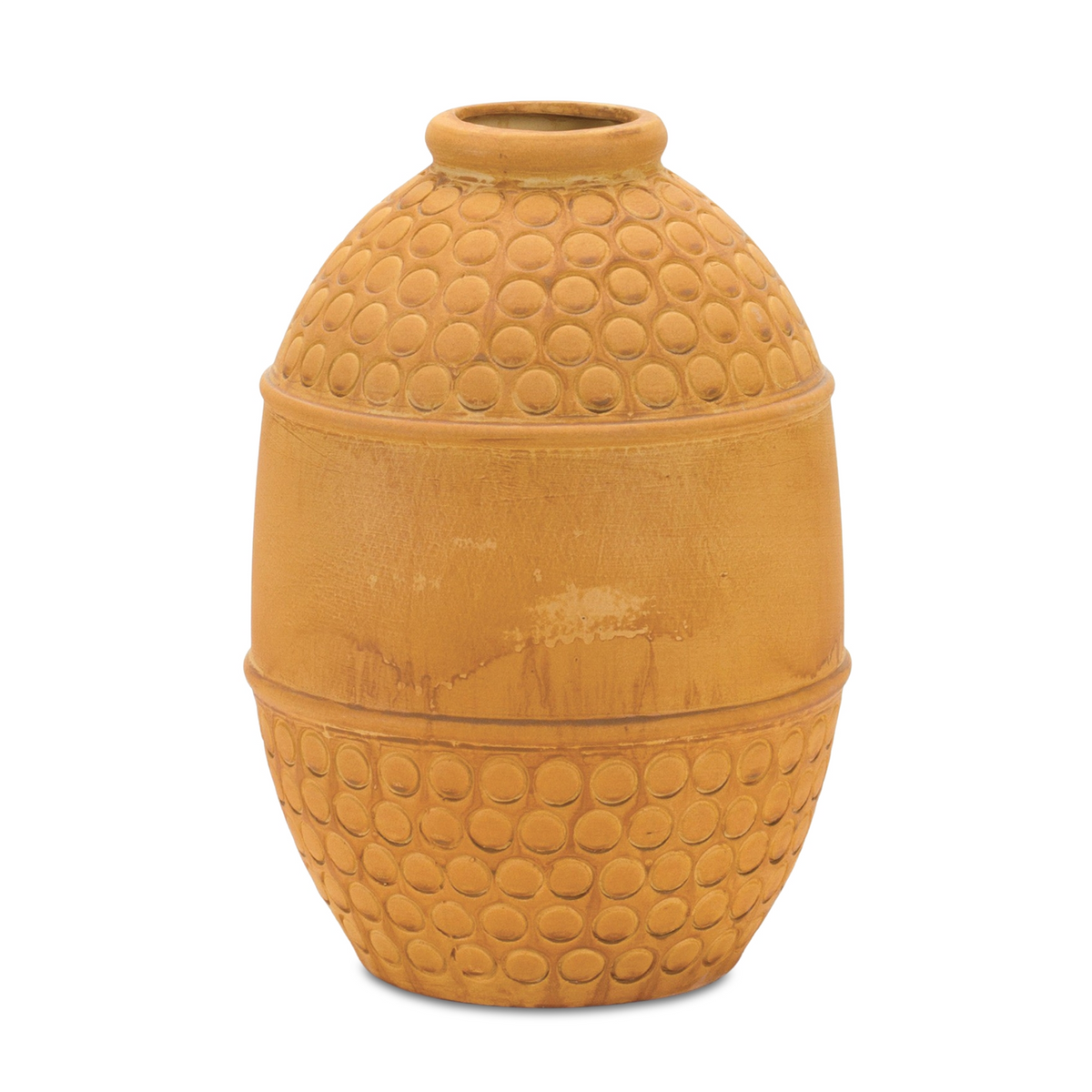 Bubbled Terra Cotta Vase 10"H -Ship Only