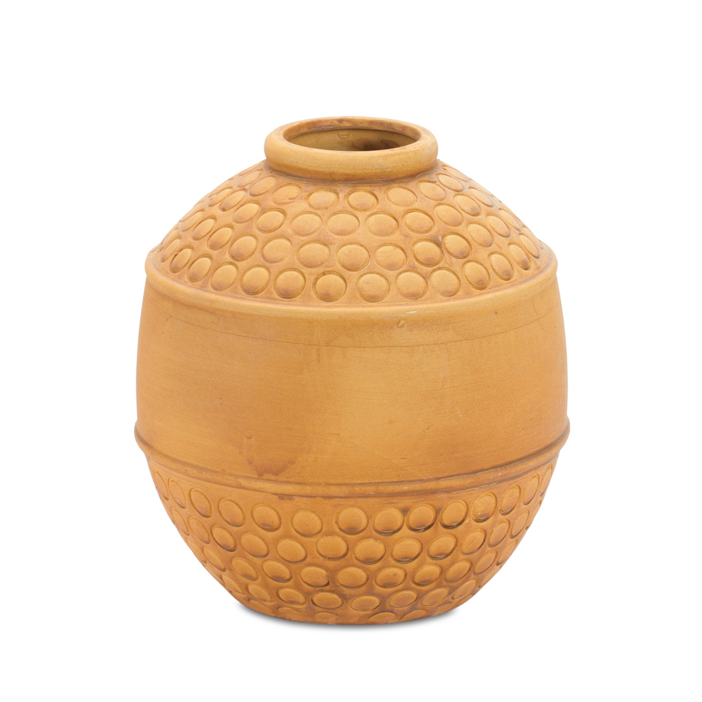Bubbled Terra Cotta Vase 8"H -Ship Only