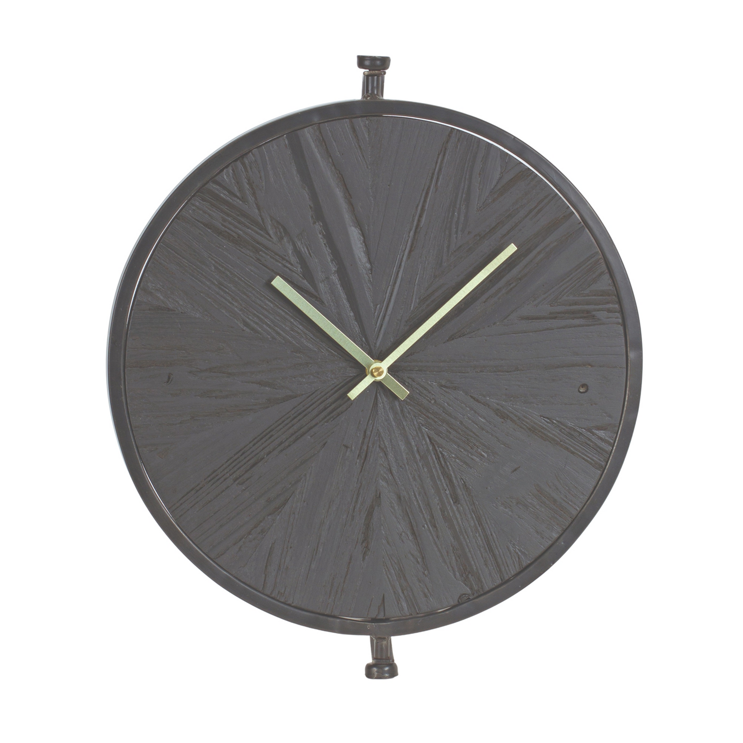 Modern Wood Wall Clock with Suspended Stand 16.25"D -Ship Only