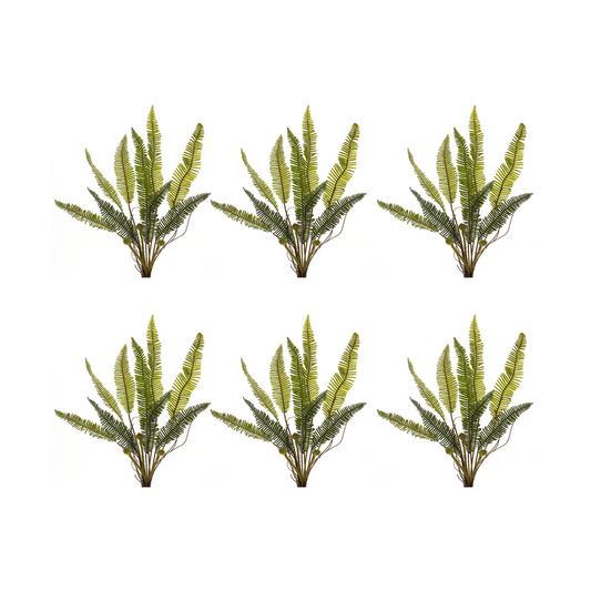 Varigated Fern Foliage Bush (Set of 6) -Ship Only