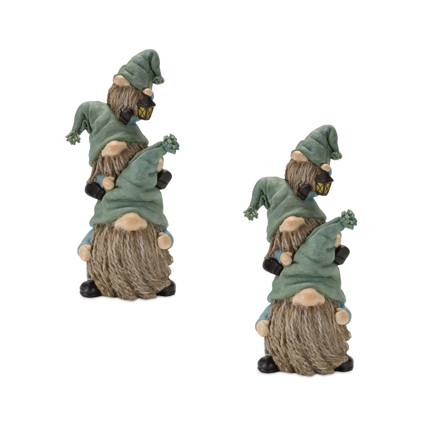 Stone Garden Gnome Stacking Figurine (Set of 2) -Ship Only