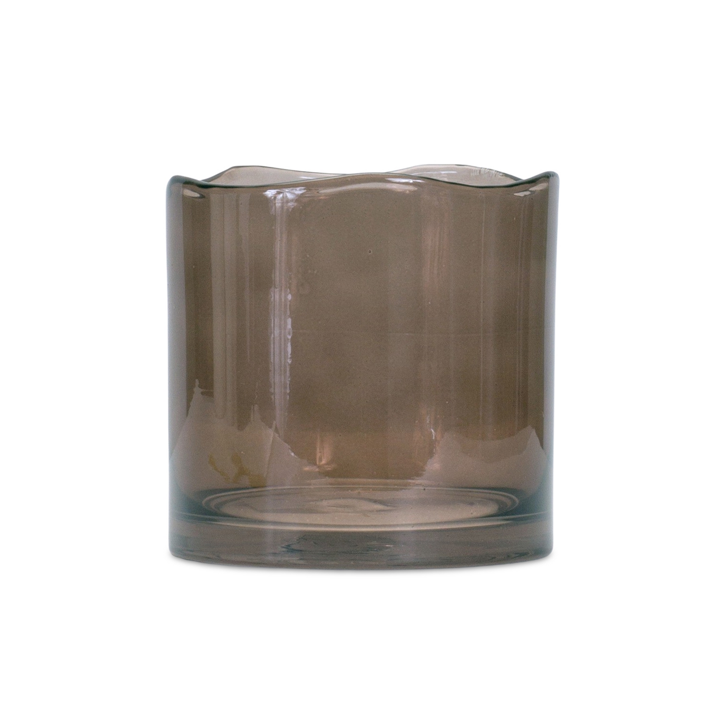 Decorative Wavy Glass Vase 6"H -Ship Only