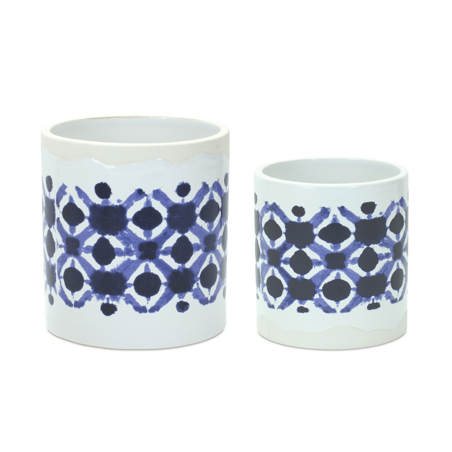 Tie-Dye Print Ceramic Pot (Set of 2) -Ship Only