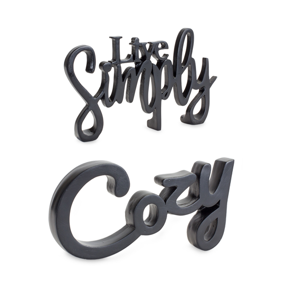 Cozy and Simply Sentiment Block Cut Out (Set of 2) -Ship Only
