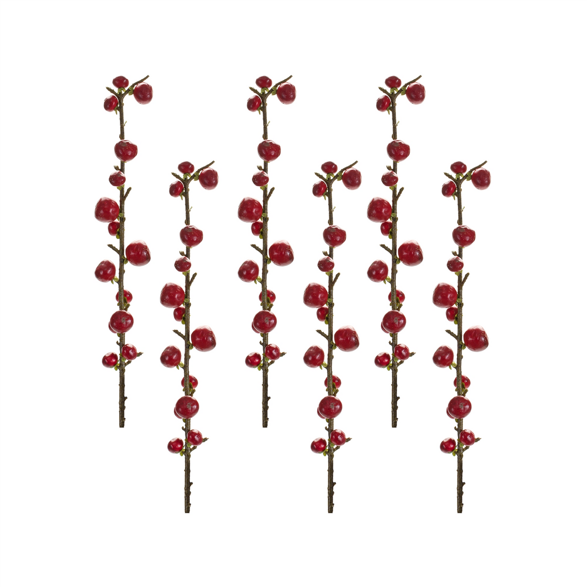 Red Berry Twig Stem (Set of 6) -Ship Only