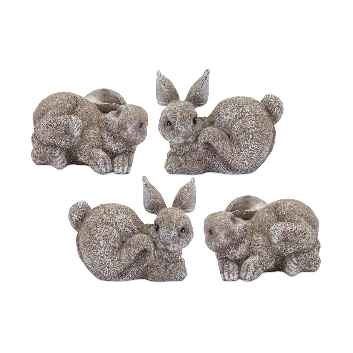 Stone Bunny Rabbit Figurine (Set of 4) -Ship Only