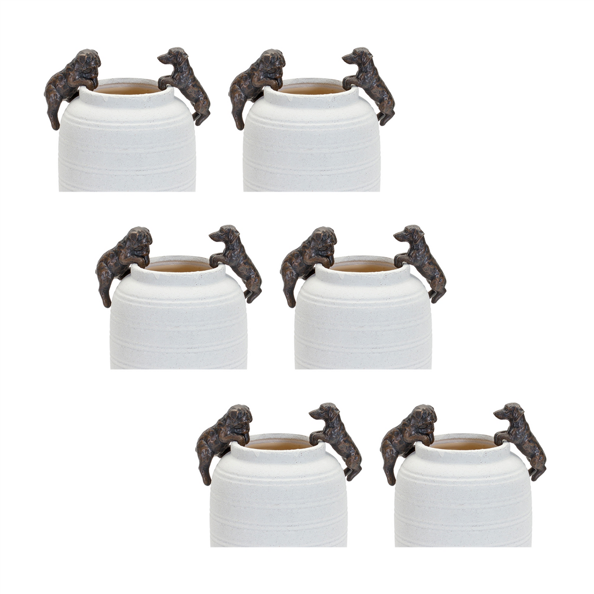 Mini Dachshund and Bull Dog Pot Hanger (Set of 6) -Ship Only
