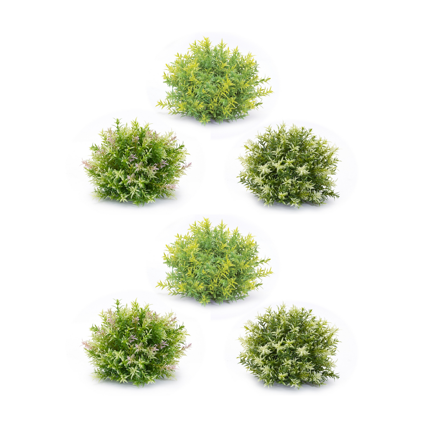 Varigated Mini Leaf Half Orb (Set of 6) -Ship Only