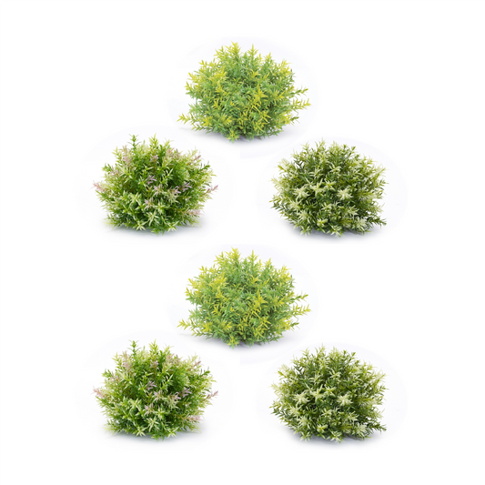 Varigated Mini Leaf Half Orb (Set of 6) -Ship Only