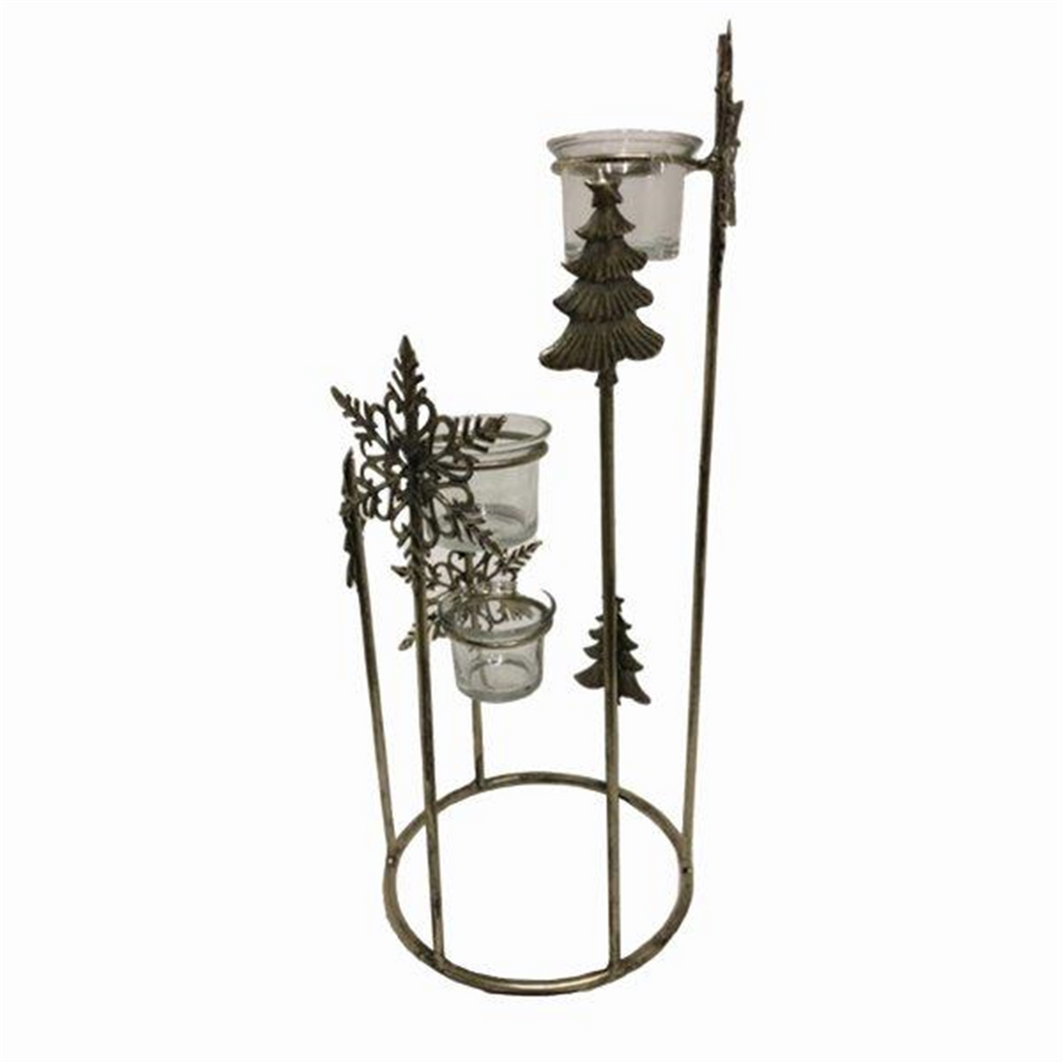 Triple Votive Holder 6.5"D x 15.75"H Iron -Ship Only