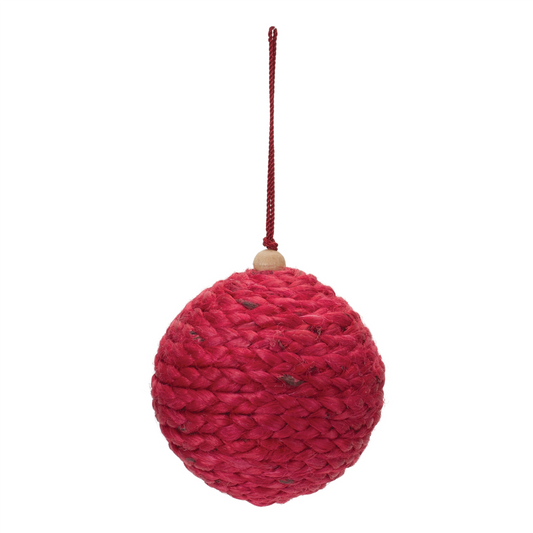 Jute Ball Ornament (Set of 4) -Ship Only