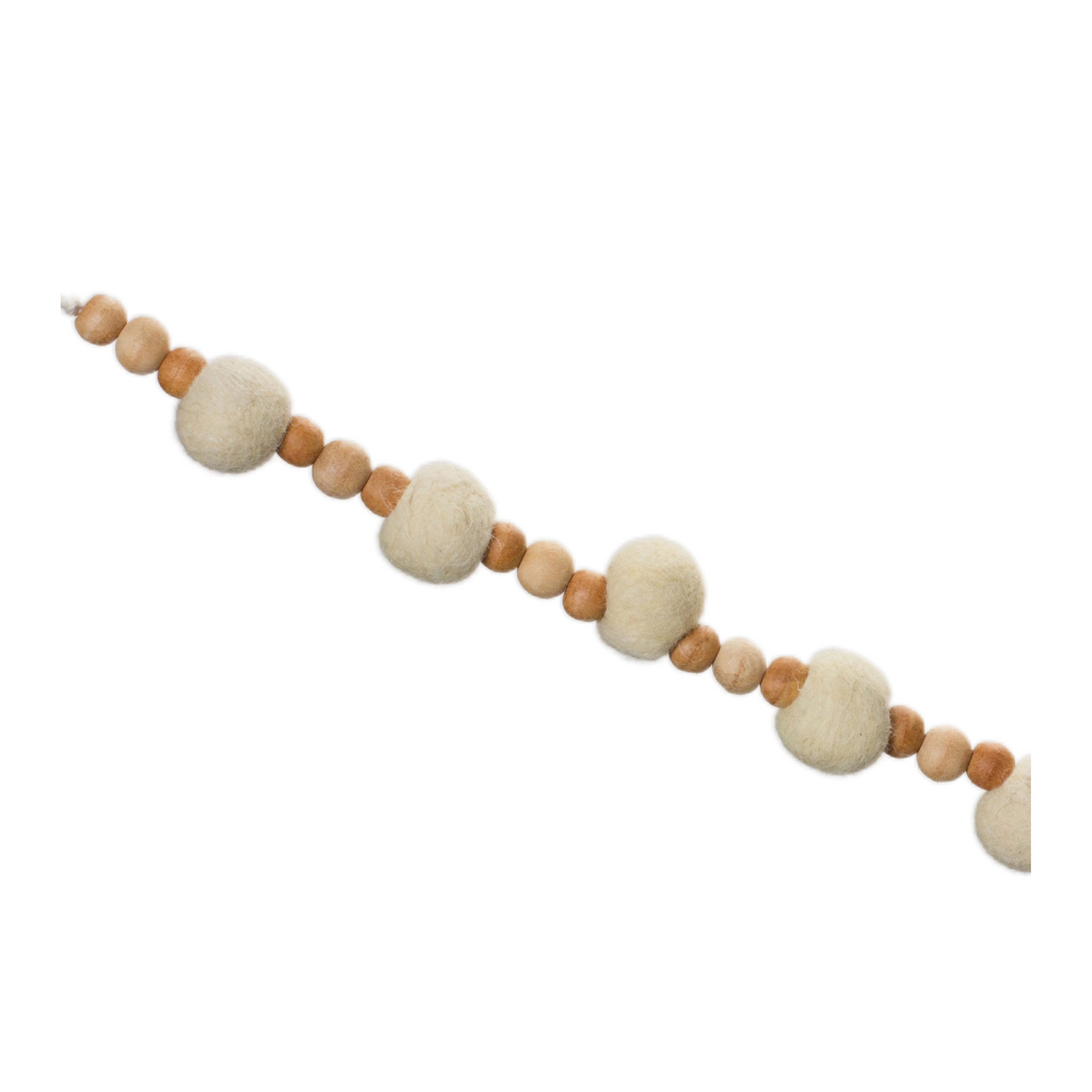 Wood Beaded String Garland (Set of 2) -Ship Only