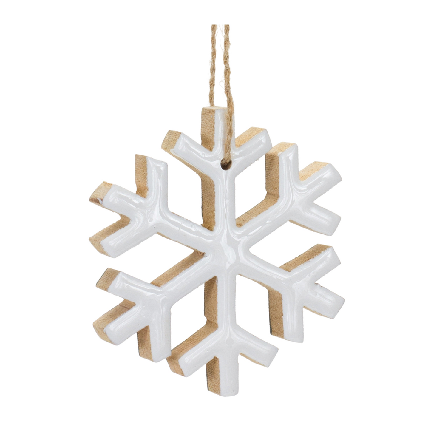 Wood Snowflake Ornament (Set of 12) -Ship Only