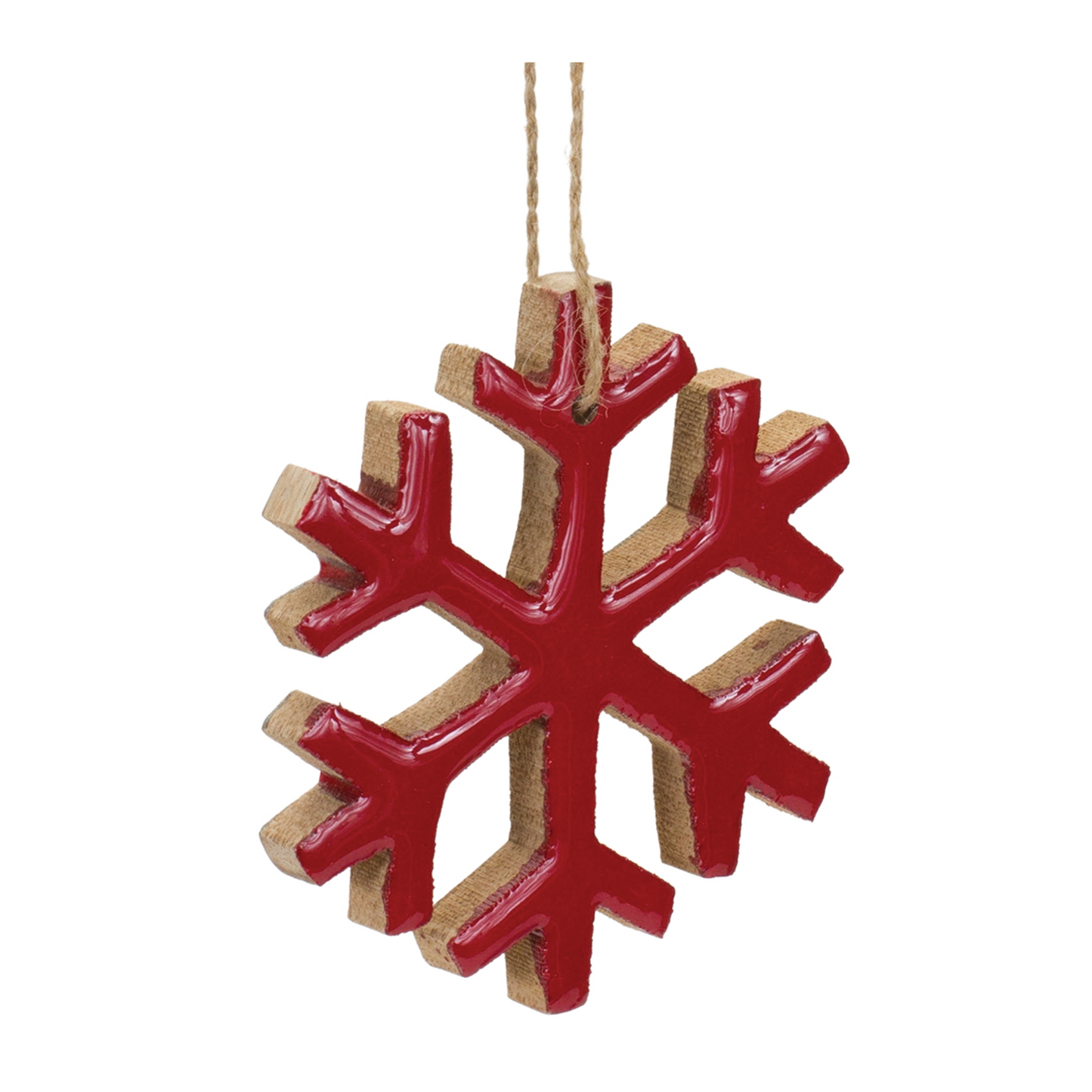 Wood Snowflake Ornament (Set of 12) -Ship Only