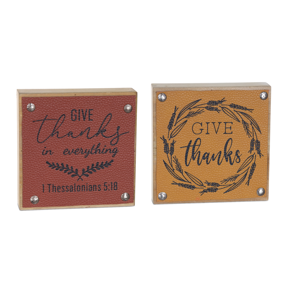 Give Thanks Harvest Sign (Set of 6) -Ship Only