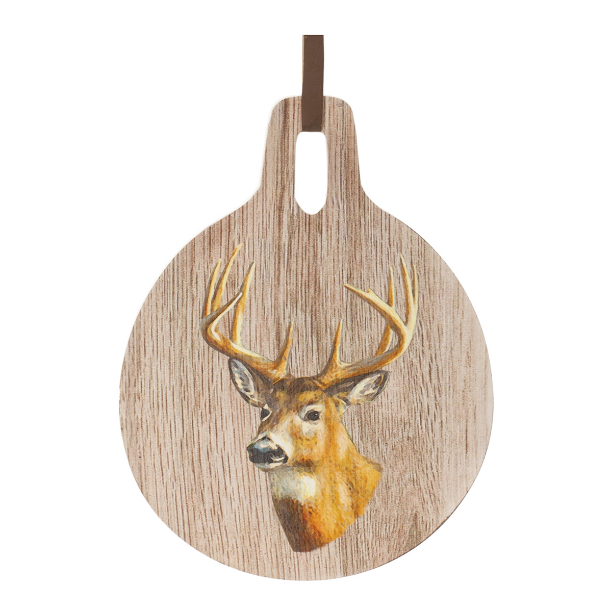 Deer Print Cutting Board Decor 7.75"D -Ship Only