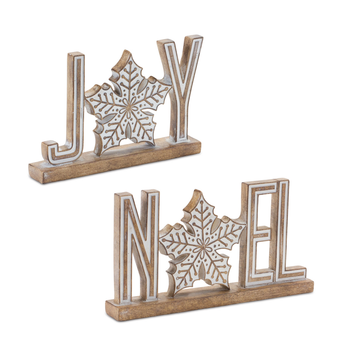 Joy and Noel Tabletop Sign (Set of 4) -Ship Only
