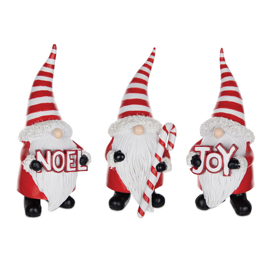 Gnome (Set of 3) 7.25”H Resin -Ship Only