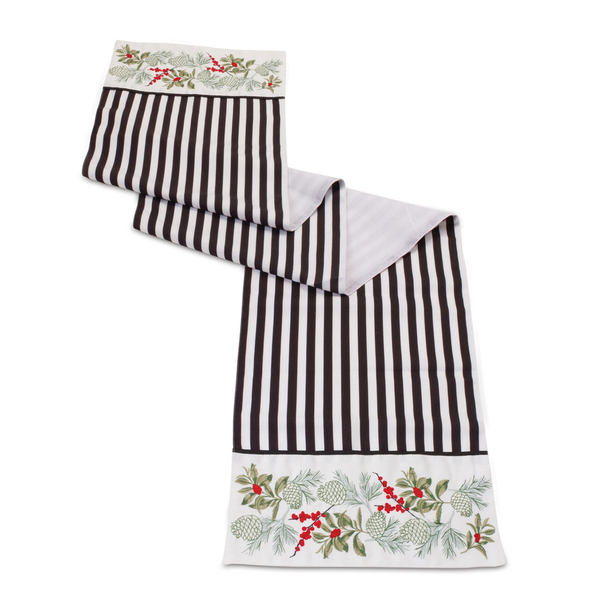 Striped Holiday Table Runner 72"L -Ship Only