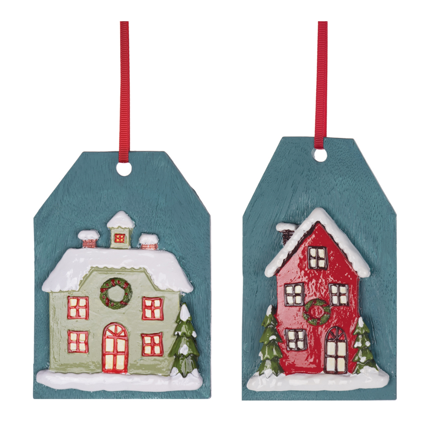 Winter House Tag Ornament (Set of 6) -Ship Only