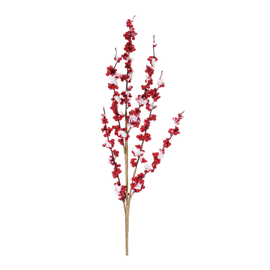 Snowy Berry Spray (Set of 12) 34”H Foam -Ship Only