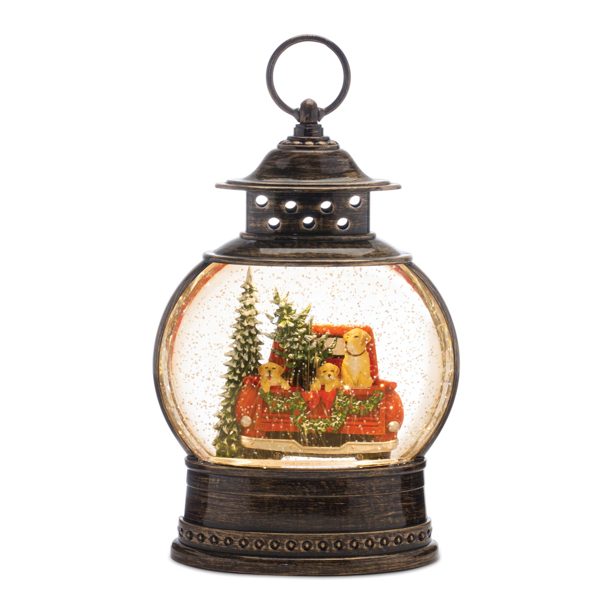 LED Snow Globe with Pickup Truck 11.5"H -Ship Only