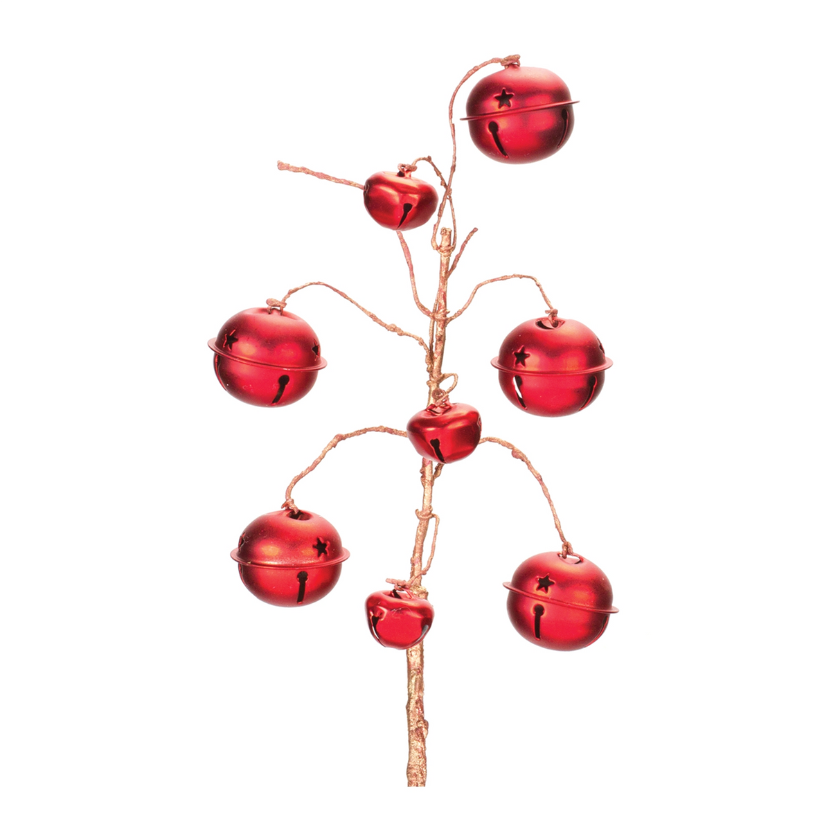 Red Sleigh Bell Spray (Set of 6) -Ship Only