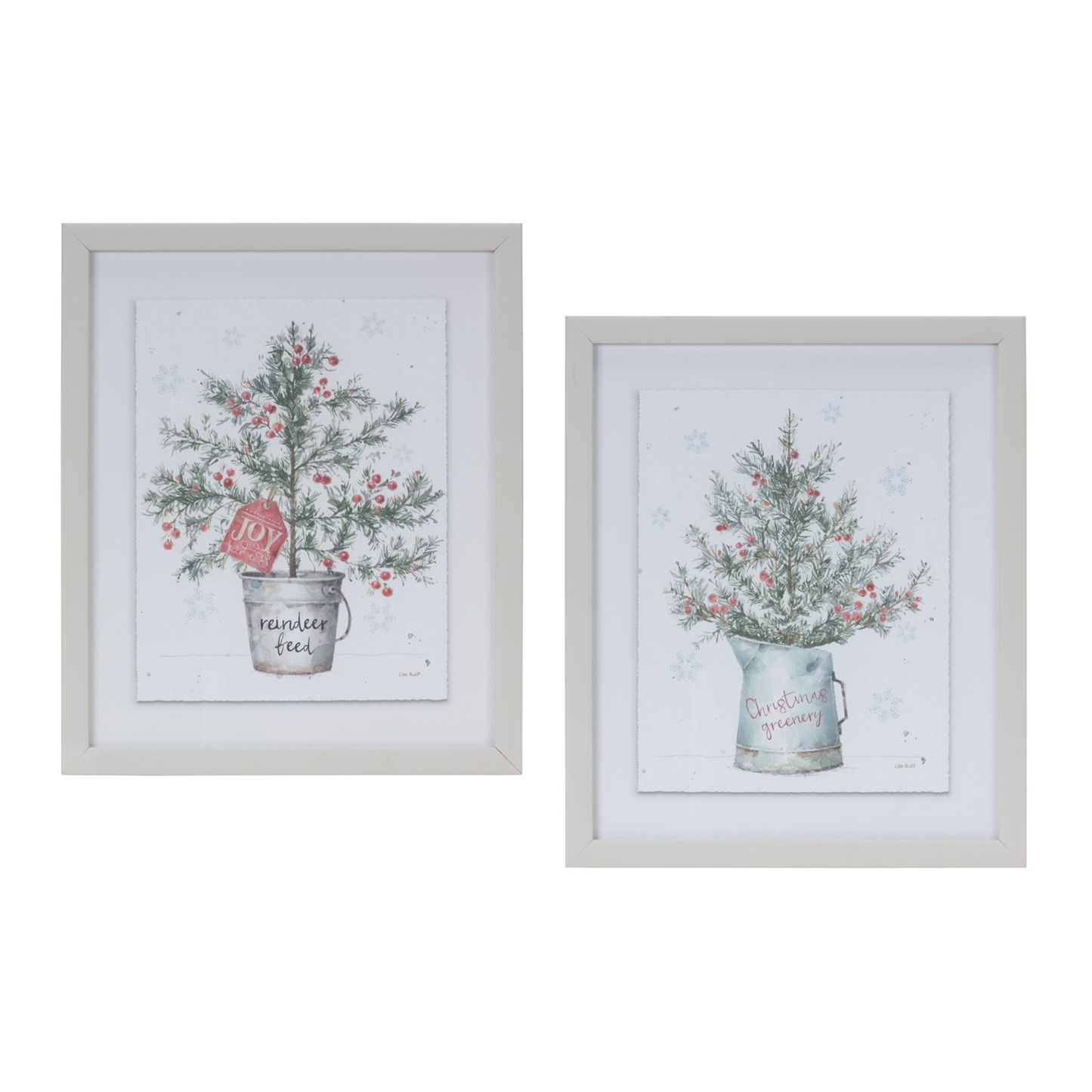 Potted Pine Tree Wall Art (Set of 2) -Ship Only