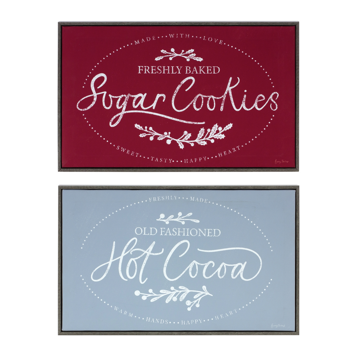 Winter Cookies and Cocoa Wall Sign (Set of 2) -Ship Only