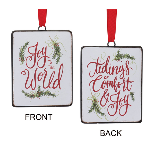 Holiday Sentiment Ornament (Set of 12) -Ship Only
