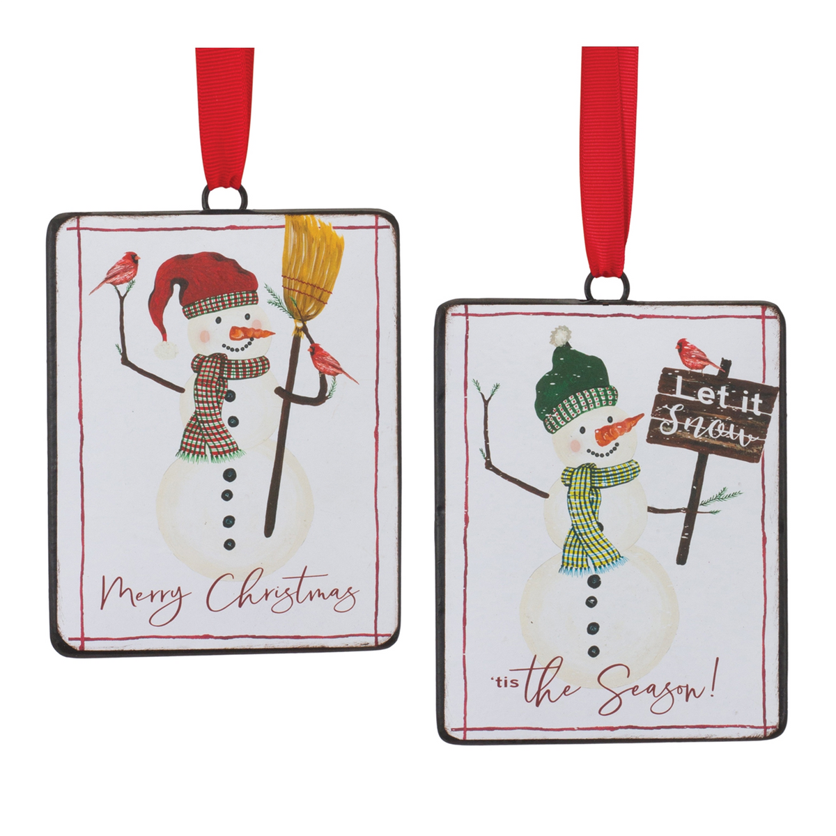 Snowman Sentiment Ornament (Set of 12) -Ship Only