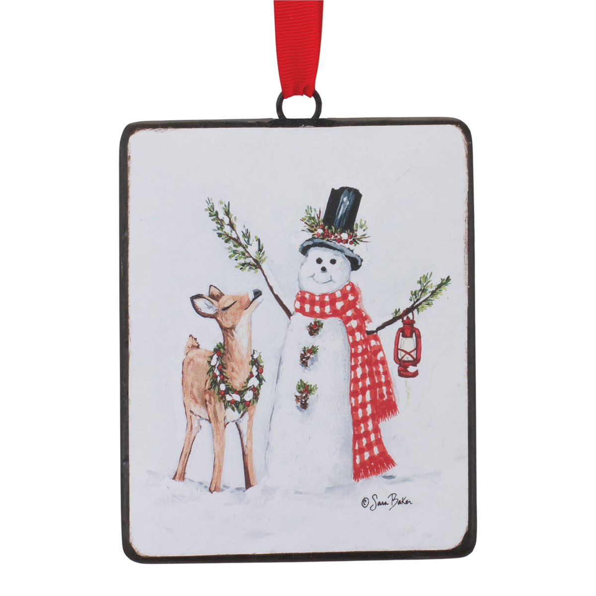 Snowman and Deer Ornament (Set of 12) -Ship Only