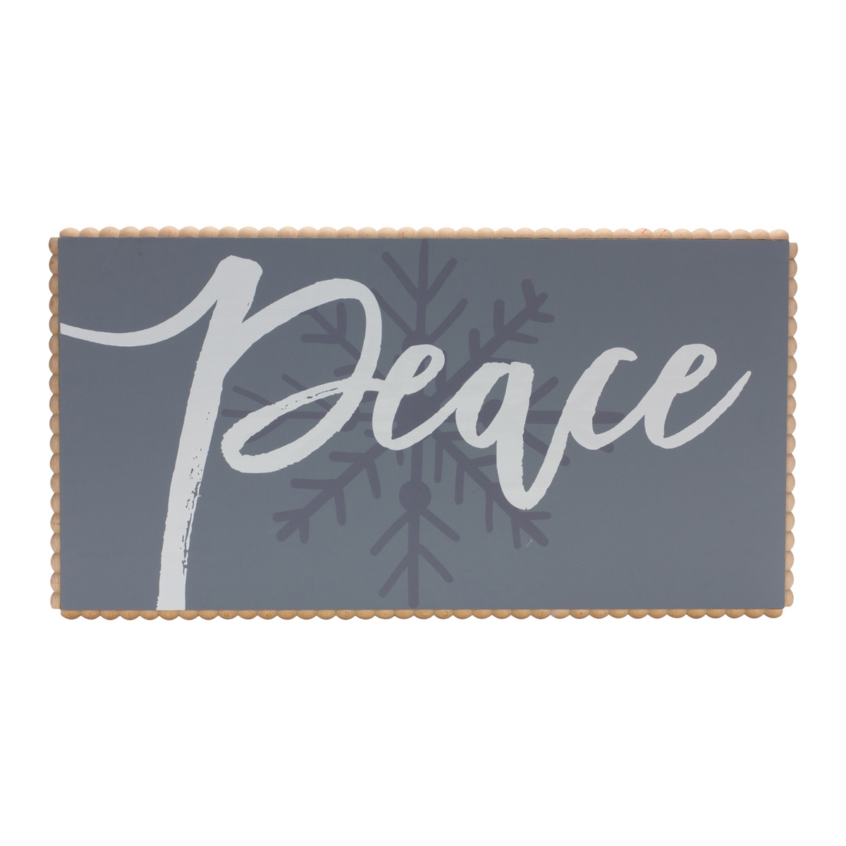 Peace and Snowflake Sign 24"L -Ship Only