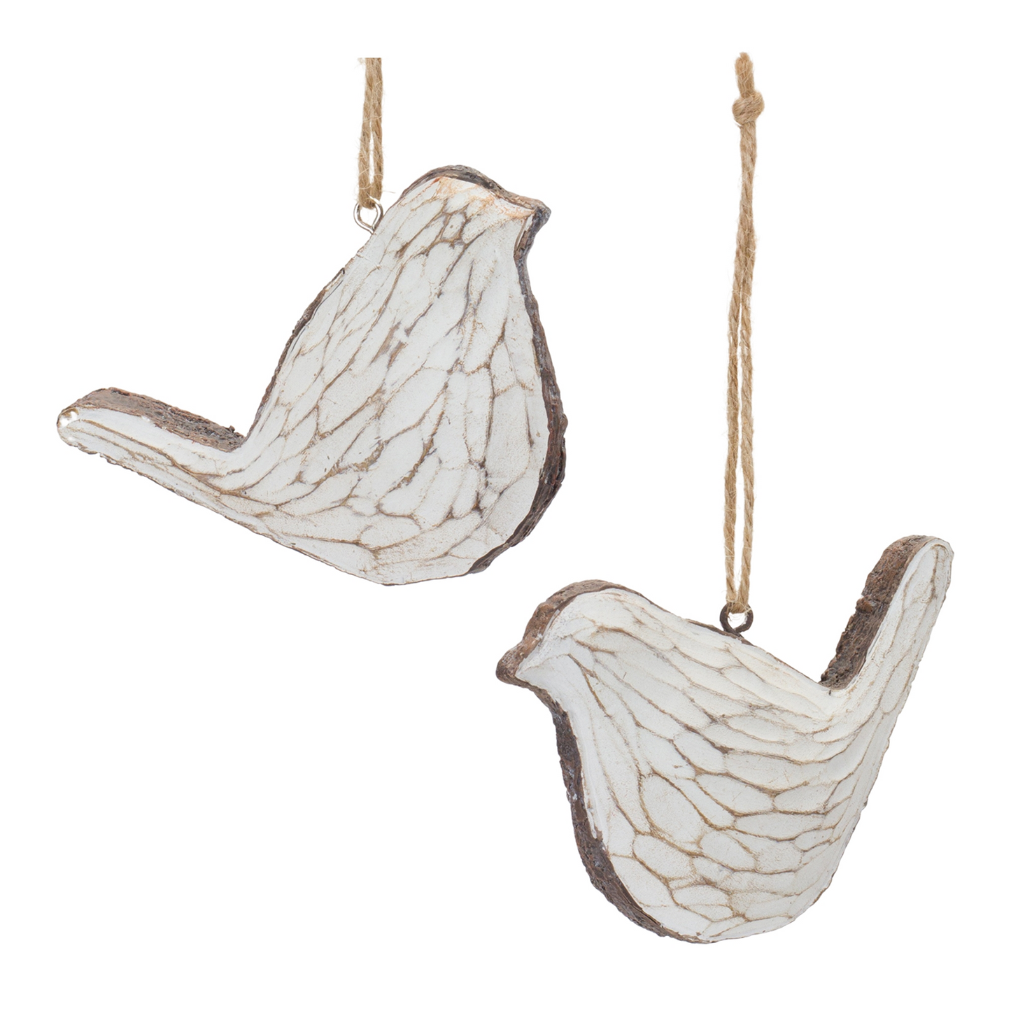 Carved Bird Ornament (Set of 12) -Ship Only