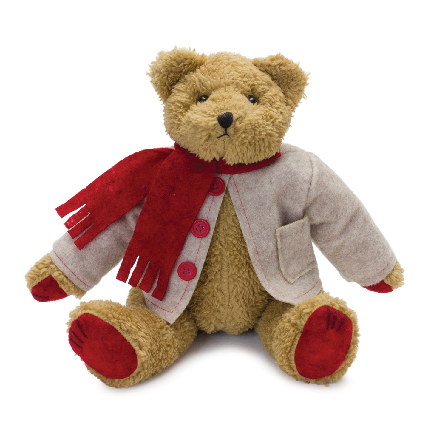 Teddy Bear w/Coat 14”H Polyester -Ship Only