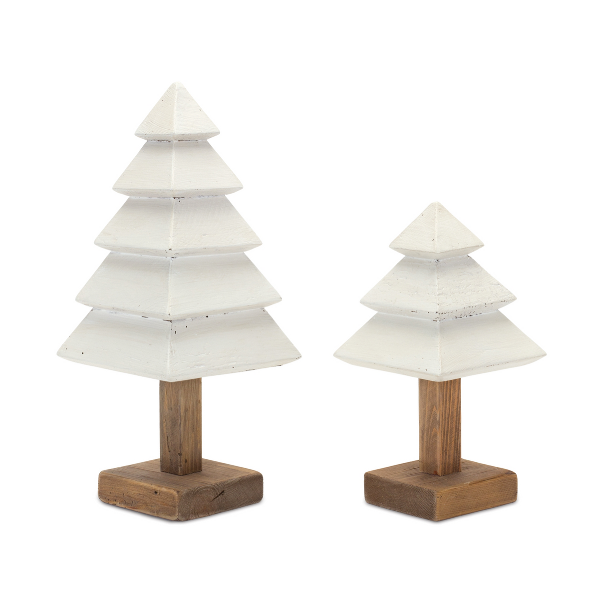 Tiered Wood Pine Tree (Set of 2) -Ship Only