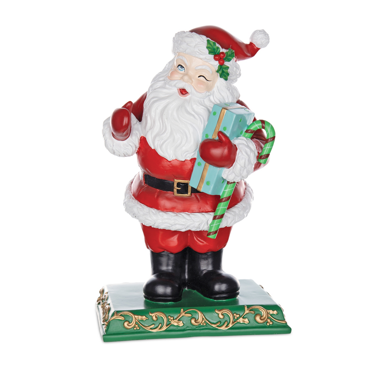 Jolly Santa Figurine 11"H -Ship Only