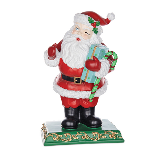 Jolly Santa Figurine 11"H -Ship Only