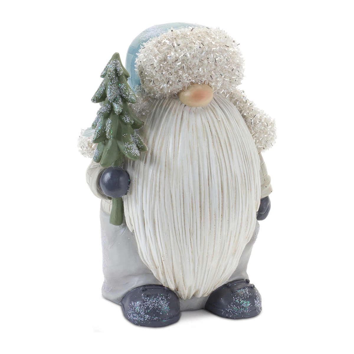 Gnome with Pine Tree Figurine (Set of 2) -Ship Only