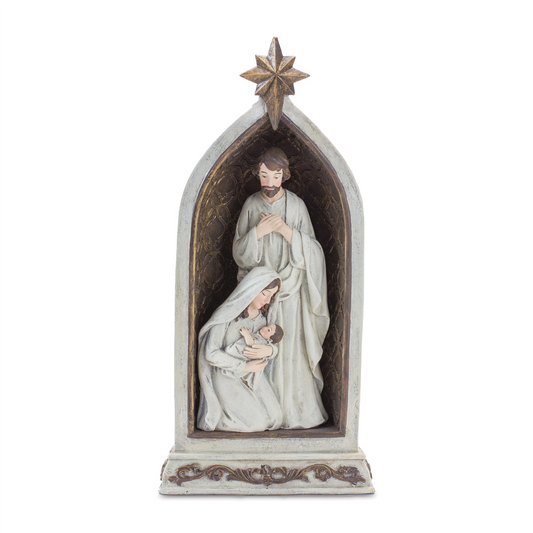 Holy Family in Arch (Set of 2) 12.5”H Resin -Ship Only