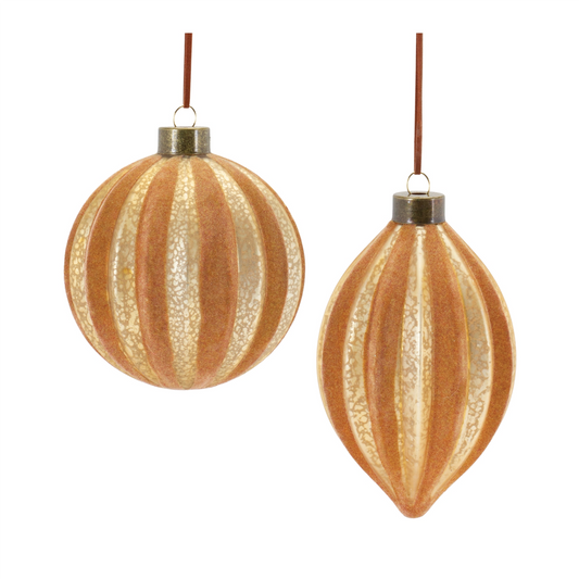Ornament (Set of 12) 5"H, 5.5"H Glass -Ship Only