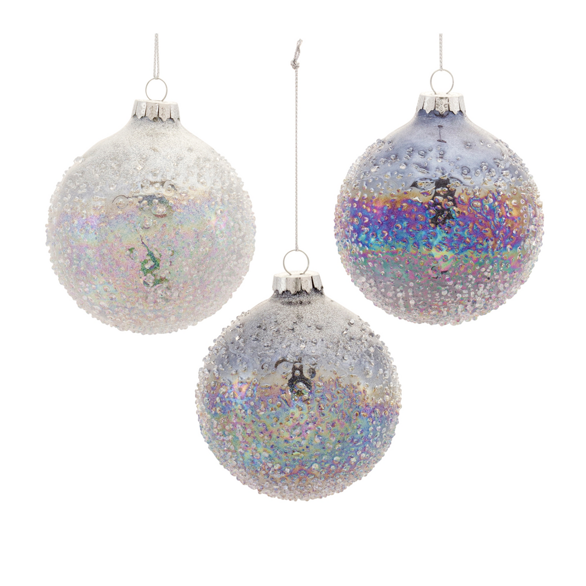 Irredescent Glass Ball Ornament (Set of 12) -Ship Only