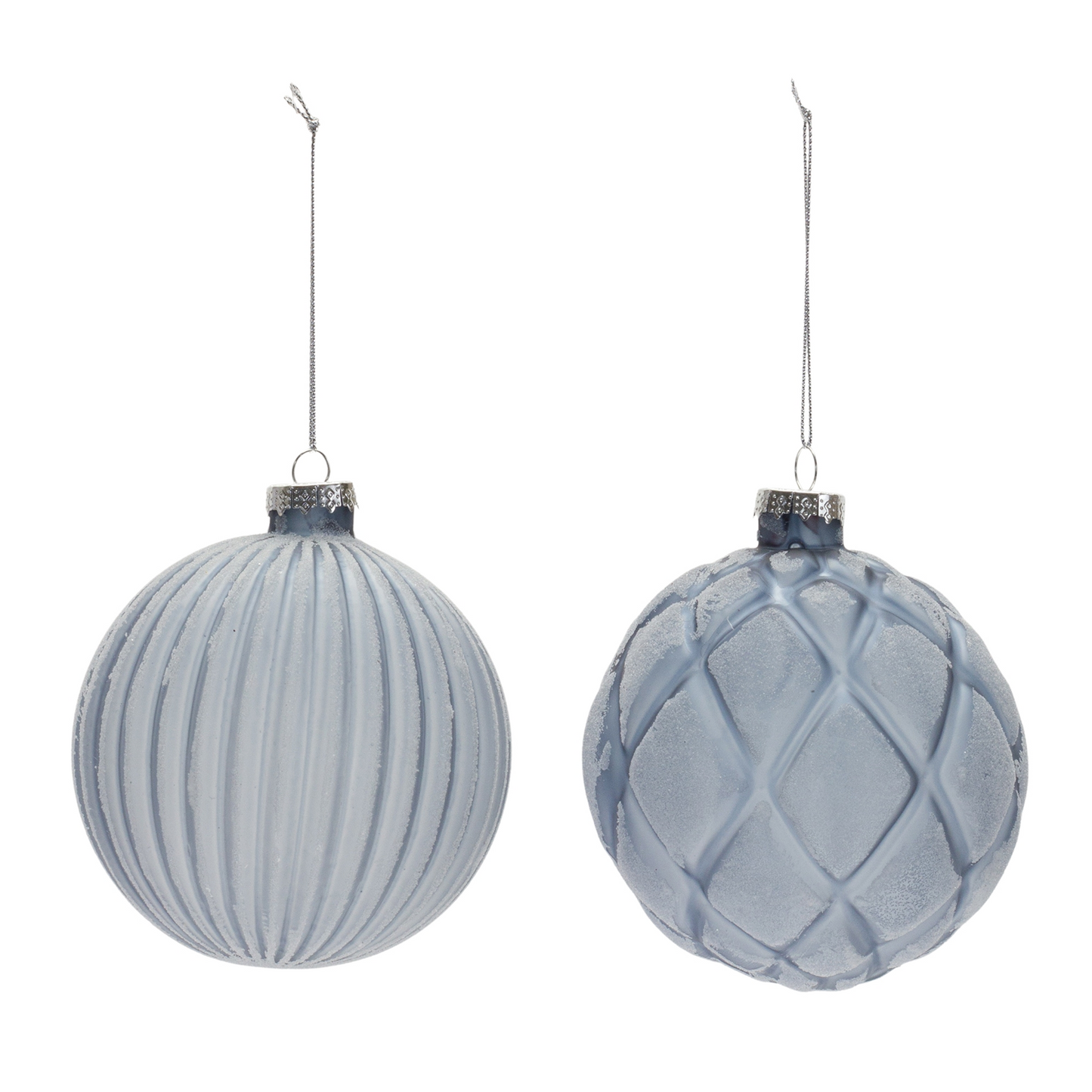 Frosted Glass Ball Ornament (Set of 6) -Ship Only