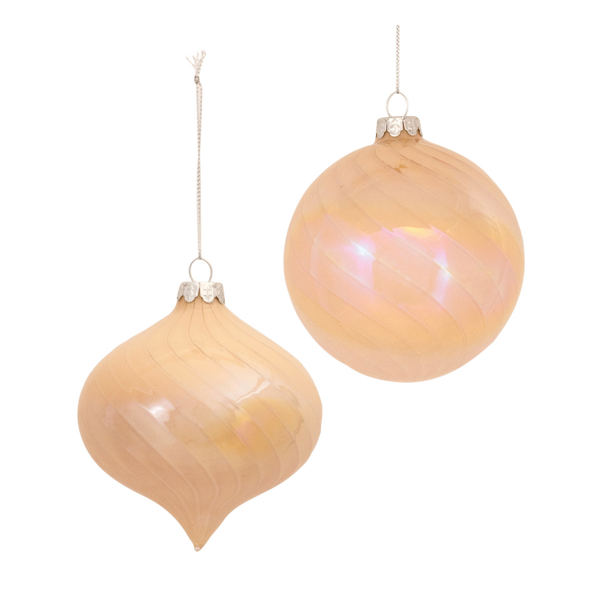 Irredescent Glass Ornament (Set of 6) -Ship Only