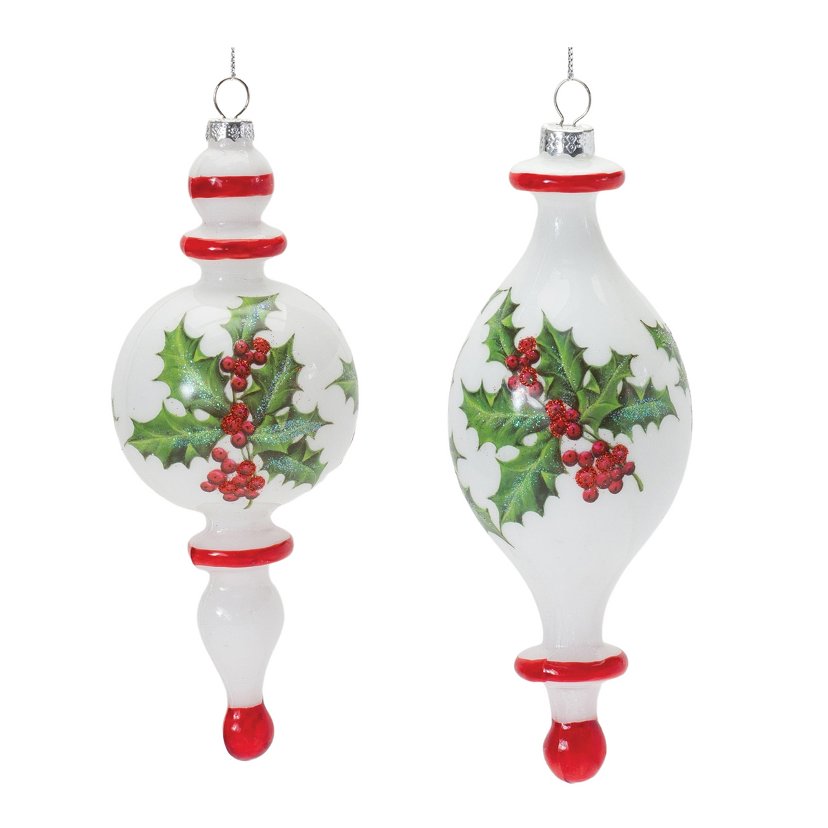 Drop Ornament (Set of 6) 7.75”H Glass -Ship Only